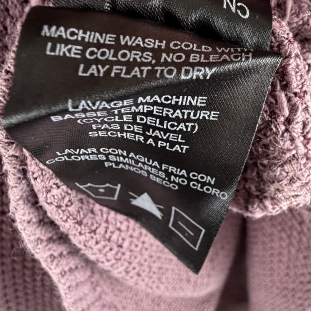 KÜHL Lyrik V Neck Sweater Sz M Mauve Long Sleeve Thermal‎ Waffle Knit Gorpcore - Picture 12 of 12